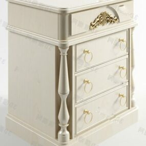Bedside Stool Classic Style 3d model