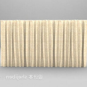 Beige Curtain Fabric 3d model