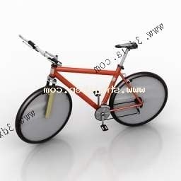 红色赛车自行车3d模型