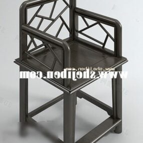 Wood Bar Chair Chinese Furniture 3d model