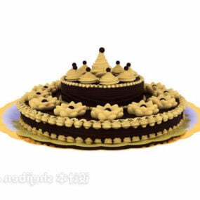 Birthday Cake With Decoration 3d model