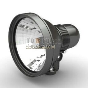 Stål Spotlight Lampe 3d model