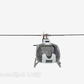 Helicopter Black Color 3d model