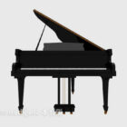Nero pianoforte a coda classico Black
