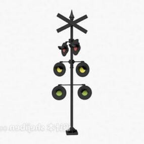 Classic Streetlight With Five Lamps 3d model