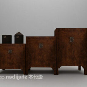 Vintage Entrance Cabinet Combination 3d model