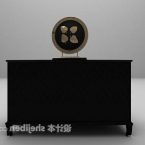 Modernism Black Side Cabinet 3d model