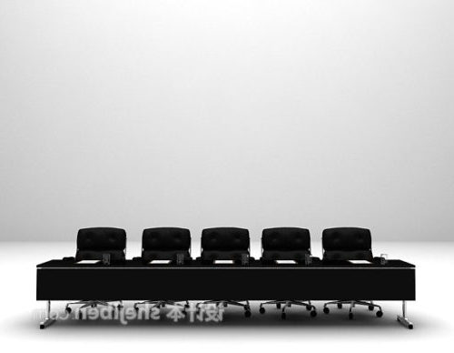 Table de conférence noire à une rangée