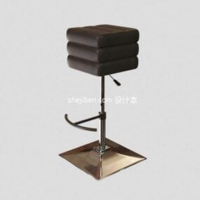 블랙 스퀘어 바 의자 3d 모델