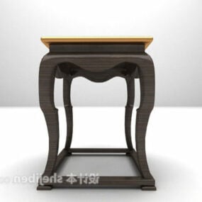Support en bois noir antique modèle 3D