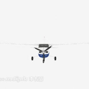 Modelo 3d de helicóptero azul