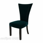 Pojedyncze krzesło z niebieskiej tkaniny
