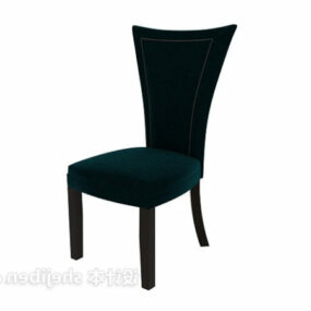 Blue Fabric Single Chair 3d model