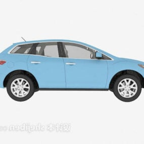 Blue Modern Sedan Car Vehicle 3d model