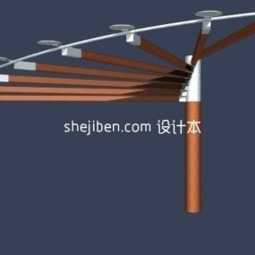 Struktur Pergola Rak Butik model 3d