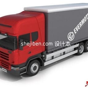3D model skříňového nákladního vozidla