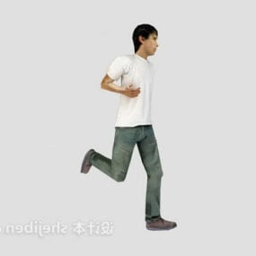 Chlapec běžící obrázek 3D model