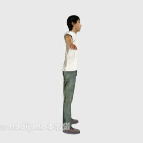 Young Boy Stand Figure 3d μοντέλο