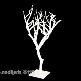 Dry Branches White Painted 3d model
