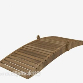 Modello 3d del ponte in legno