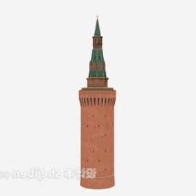 Ruská věž starověké budovy 3D model