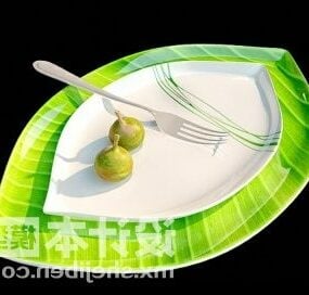 Buffet Plate With Fork 3d model