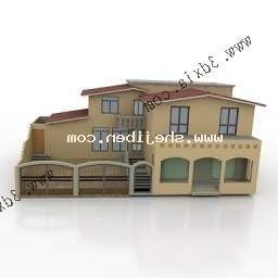 Model Rumah Mediterania 3d