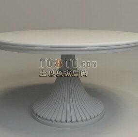 Biurko konsolowe Dąb Orzech Model 3D
