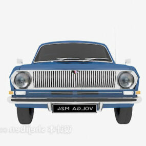 Classic Car Blue Painted 3d model
