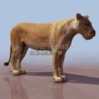 Cartoon Lion 3d model .
