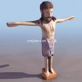 Tegneserie Jesus Sculpture 3d-modell