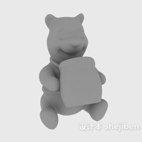 Cartoon Vinnie Bear Toy 3d model
