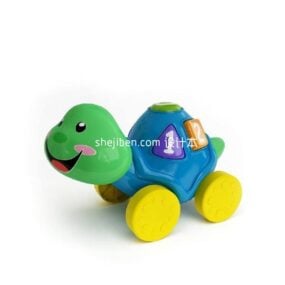Mô hình 3d đồ chơi rùa nhựa hoạt hình