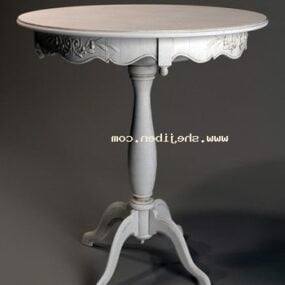 Round Carved Table 3d model