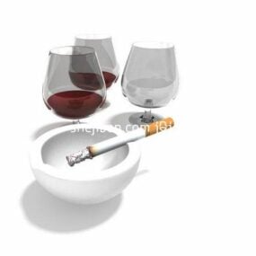 Glass Cigar Ashtray 3d model
