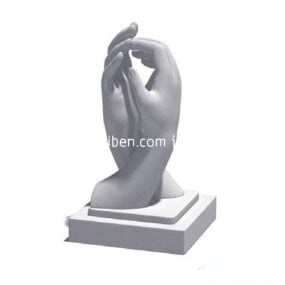 Elegante escultura de mano modelo 3d