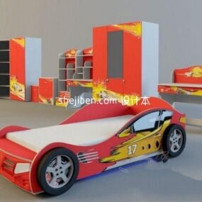 Children Bed Car Shaped 3d model