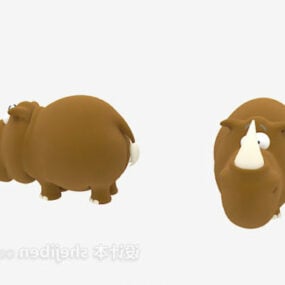 동물 인형 장난감 버팔로 3d 모델