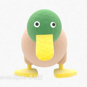 3d модель дитячої іграшкової тварини-качки