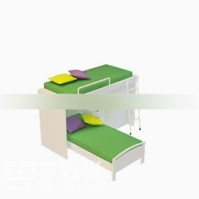 Model 3d Tempat Tidur Susun Anak Kulit Putih