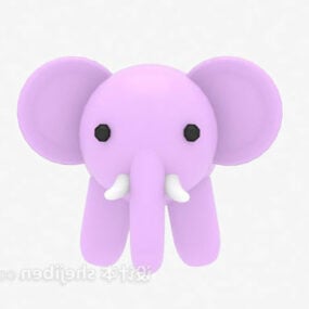 Lasten Elefanttivauvan täytetty lelu 3D-malli