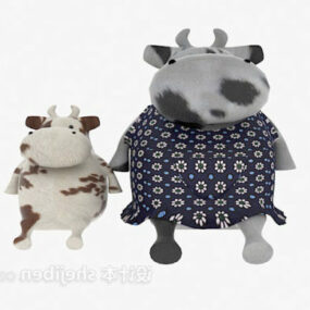 Modelo 3d de vaca de brinquedo infantil