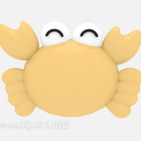 Barn gul leksak krabba 3d-modell