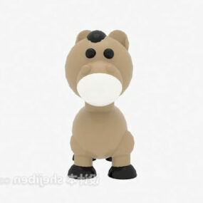 Brinquedo de pelúcia infantil burro modelo 3d