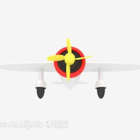 Modelo 3d de avião de brinquedo de plástico infantil