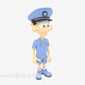 子供のおもちゃの警察キャラクター3Dモデル