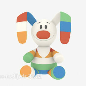 儿童毛绒玩具兔3d模型