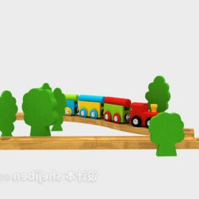 Set di trenini giocattolo per bambini modello 3d