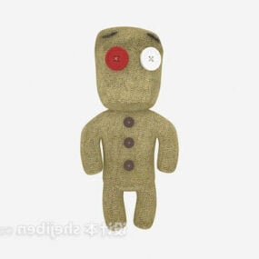 Wood Man Stuffed Toy 3d-modell