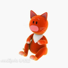 Boneka Mainan Model 3d Kucing Kuning